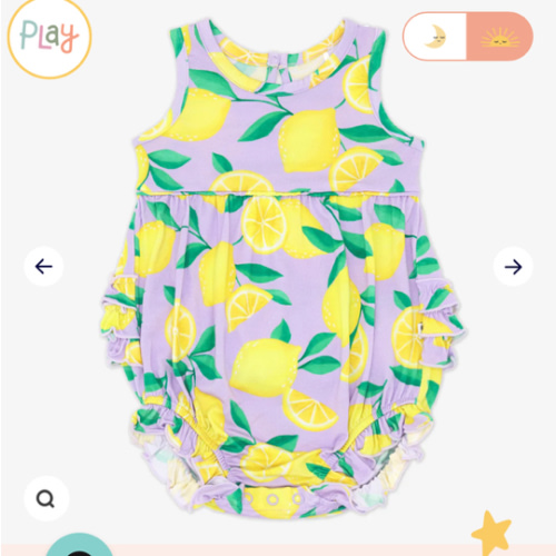 Lavender Sunny Citrus Bubble Romper – Little Sleepies