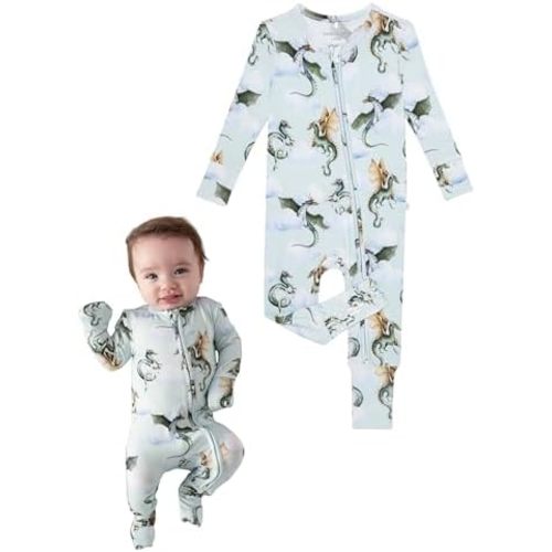 Posh Peanut Convertible Baby Sleepers - Boys Footless Baby Pajamas with 2 Way Zipper for Easy Diaper Changes