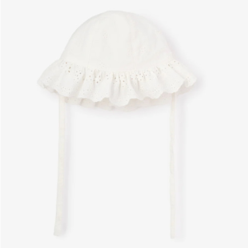 Eyelet Lace Ruffle Sunhat – Elegant Baby