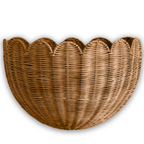 Lola scalloped wall storage basket, Handmade & Natural by BEBE BASK® – BEBE BASK