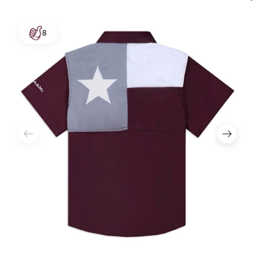 Texas A&M Infant Flag Fishing Shirt