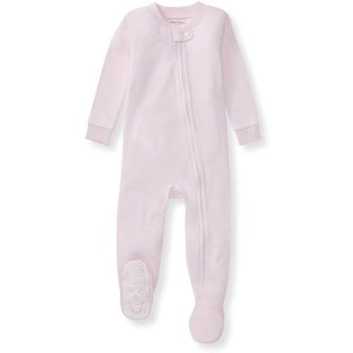Burt's Bees Baby unisex-baby Honeysoft Sleeper Pajamas, Zip Front Non-Slip Footed Footie PJs, Organic Cotton & Lyocell