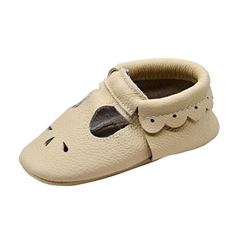 iEvolve Baby Leather Shoes Soft First Walker Shoes Crib Shoes Moccasins for Toddlers