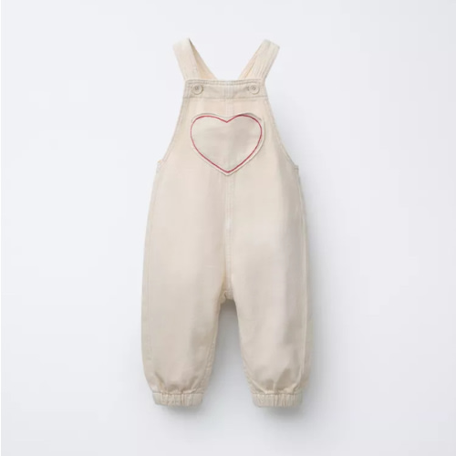 TWILL HEART OVERALLS - Ecru | ZARA United States