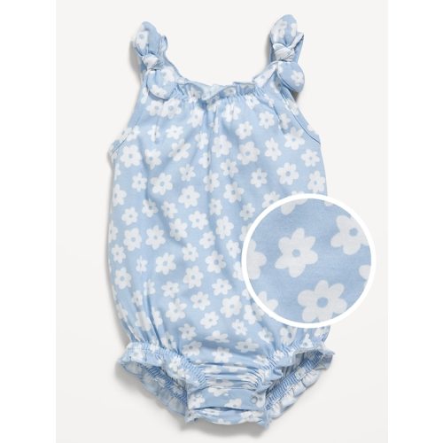 Printed Sleeveless Tie-Shoulder One-Piece Romper for Baby | Old Navy
