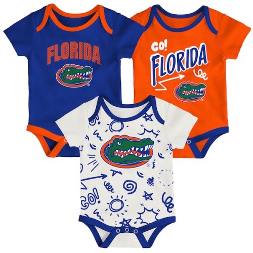 Florida Gators Outerstuff Newborn & Infant Three-Pack All Day Play Bodysuit