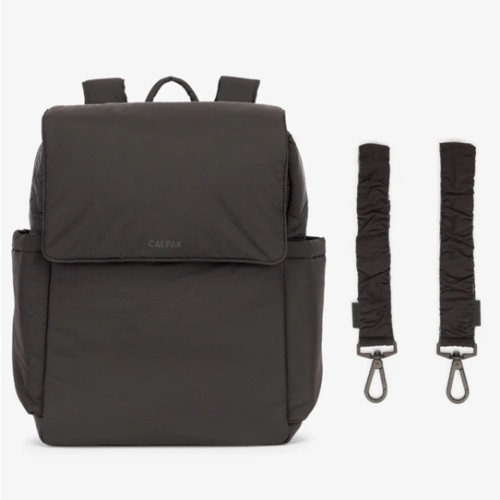 Diaper Backpack with Stroller Straps in Black + Black | CALPAK