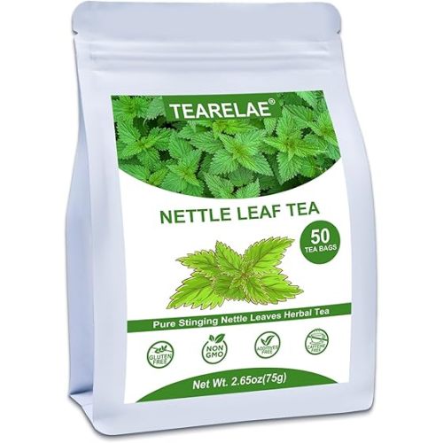TEARELAE - Nettle Leaf Tea - 1.5g x 50 Counts - Premium Stinging Nettle Tea Bags - Non-GMO - Caffeine-Free