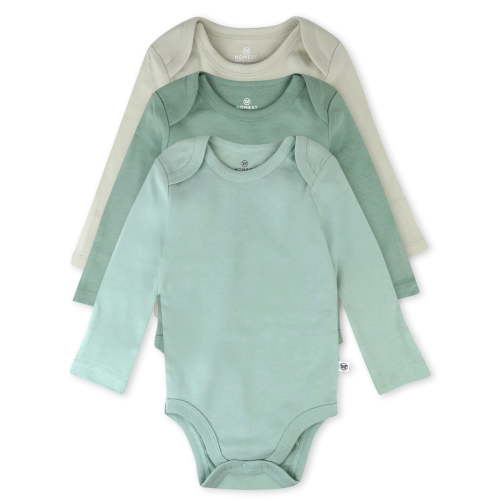 Honest Baby Clothing Baby Boy or Girl Gender Neutral Organic Cotton Long Sleeve Bodysuits, 3 Pack (Preemie-24 Months)