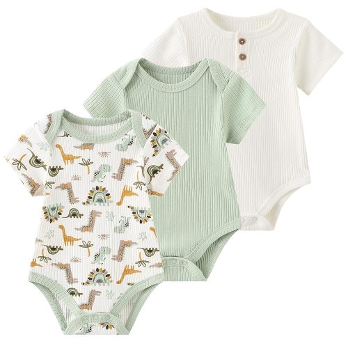 Baby Bodysuit Boy Girl Clothes Soft Newborn Infant Outfit Short Sleeve Romper