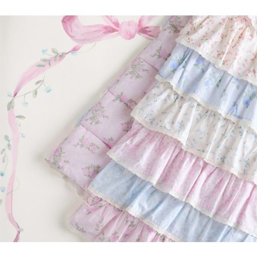 LoveShackFancy Prairie Ruffle Baby Quilt | Pottery Barn Kids
