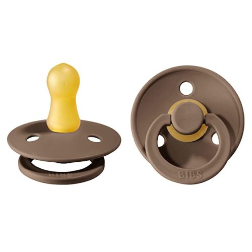 Amazon.com : BIBS Pacifiers | Natural Rubber Baby Pacifier | Set of 2 BPA-Free Soothers | Made in Denmark | Dark Oak | Size 0-6 Months : Baby