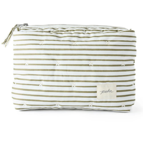 On The Go Pouch - Olive Stripes