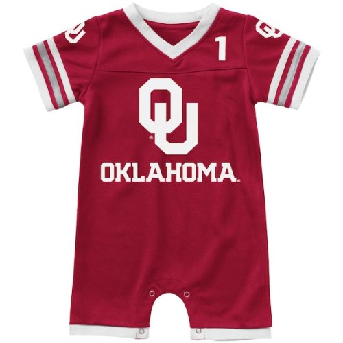 Oklahoma Sooners Colosseum Newborn & Infant Bumpo Football Logo Romper - Crimson