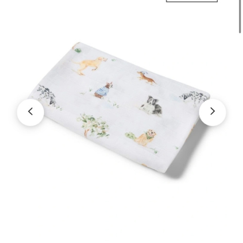 Dog Park Organic Muslin Wrap in White