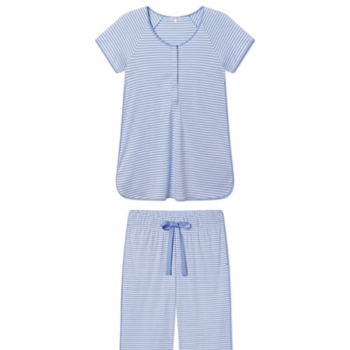 LAKE | Women | Pima Cotton Pajamas | Hydrangea Maternity Short Long Set