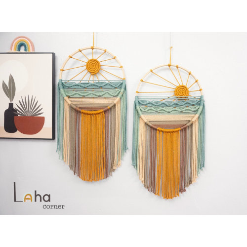 Macrame Dreamcatcher, Sun Beach Dreamcatcher, Macrame Wall Art, Nursery Wall Decor, Dorm Decor, Boho Kid Room, Birthday Gift