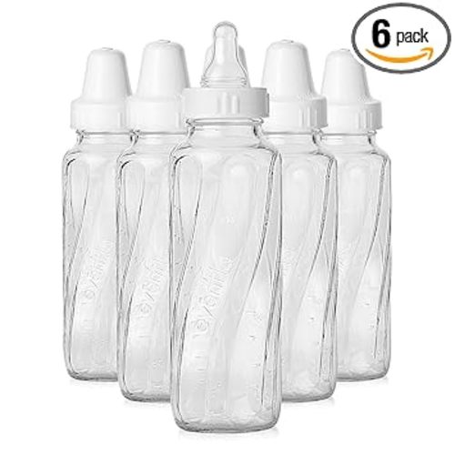 Evenflo Feeding Classic Glass Bottle, Twist Bottles, 8 Oz, 6 Bottles