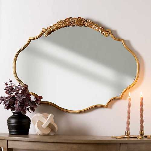 Oval Laura Gold Flower Wall Mirror | Kirklands Home