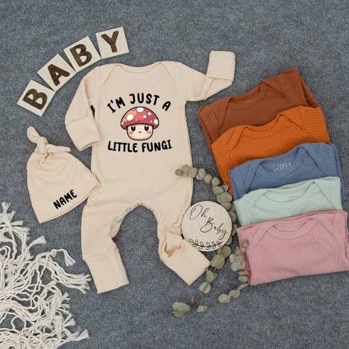 I'm Just A Little Fungi Baby Bodysuit, Funny Mushroom Baby Romper, Cuties Kid , take a shower, Cute Baby Girl Romper, Baby Boy Newborn shirt