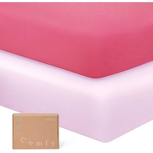 Graco Pack N Play Sheets - Premium Viscose Mini Crib Sheets, 5'' Deep Pocket, 2-Pack Neutral for Boys & Girls