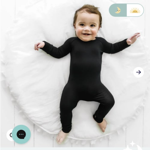 Black Crescent Zippy - Little Sleepies