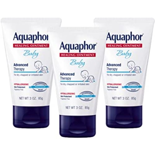 Aquaphor Baby Healing Ointment, Advanced Therapy for Chapped Cheeks and Diaper Rash, 3 Ounce (Pack of 3)