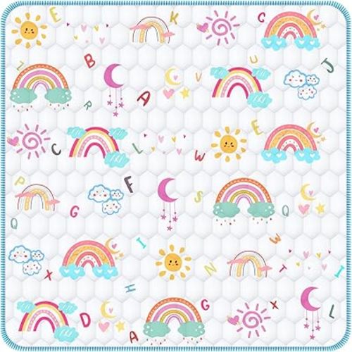 Baby Play Mat 47x47 Playpen Mat Baby Play Mats for Floor Thicker Soft Baby Playmat Non-Slip Cushioned Baby Crawling Mat Foldable Machine Washable Baby Floor Play Mat for Babies Toddlers Infants