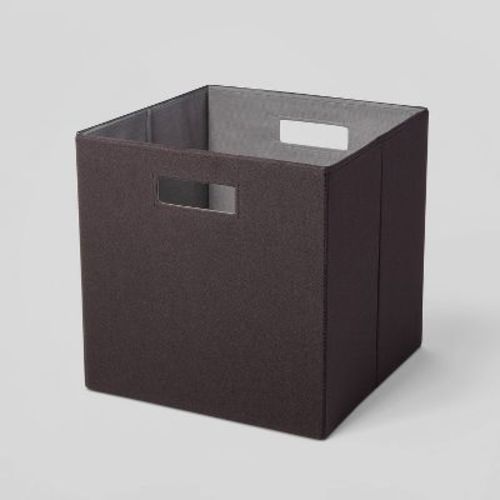 13" X 13" Fabric Bin Black - Brightroom™: 13 Inch Storage Cube, Decorative Storage, Polyester, No Assembly Required