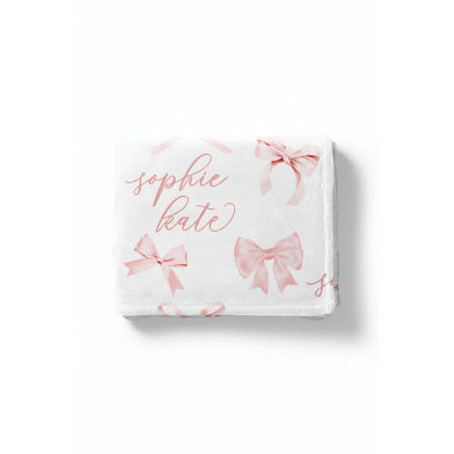 Bow Personalized Kids Blanket