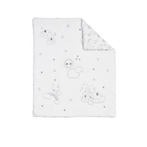 Oxford Baby 3pc Crib Bedding Set - Cloud 9: Midweight Fabric, Includes Fitted Sheet, Bed Skirt, Quilt