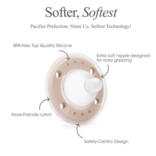Ninni Pacifier- Oatmeal 4 Pack Pacifier Like a Breast – Ninni Co