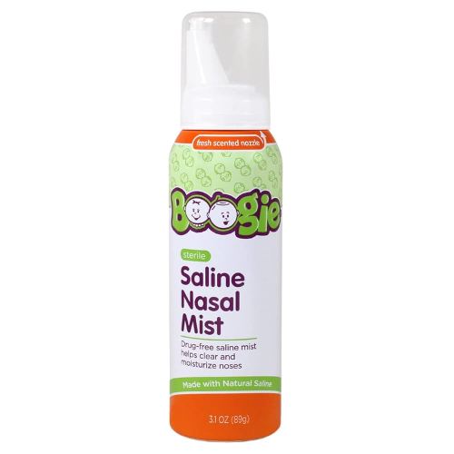 Boogie Mist Sterile Saline Nasal Spray for Baby and Kids Sensitive Noses Clear Congestion, Fresh Scent, 3.1 Ounce