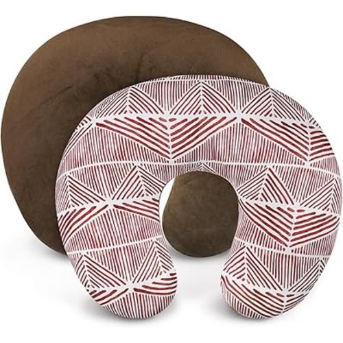 Nursing Pillow Cover 1 Pack, Removable Nursing Pillow Cover for Breastfeeding Pillows, Super Soft Comfortable Slipcover for Boy and Girls, Dark Brown