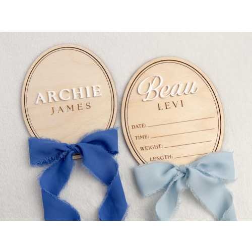 Personalized 3D Baby Name Card Announcement Sign • Baby Birth Stats Hospital Sign