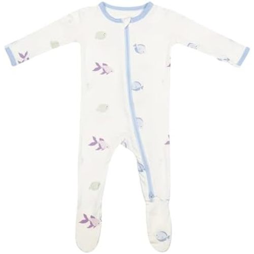 Soft Baby Bamboo Viscose Footie Pajamas, Zipper Closure, 0-24 Months