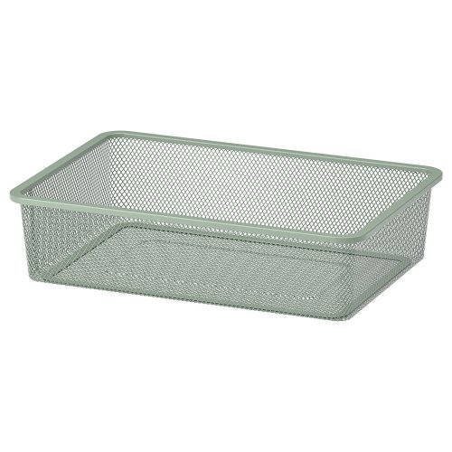 TROFAST Mesh storage box - light green-grey 42x30x10 cm