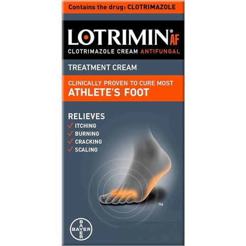 Lotrimin AF Cream for Athlete's Foot, Clotrimazole 1% Antifungal Treatment, Clinically Proven Effective Antifungal Treatment of Most AF, Jock Itch and Ringworm, Cream, .53 Ounce (15 Grams)