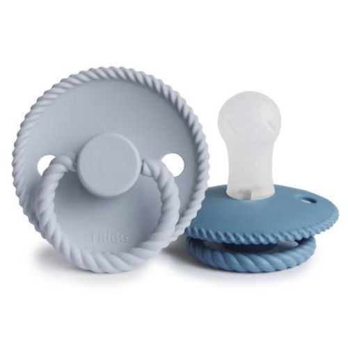 Frigg Rope Silicone Pacifier 2-pack Blush/cream 0-6 Months