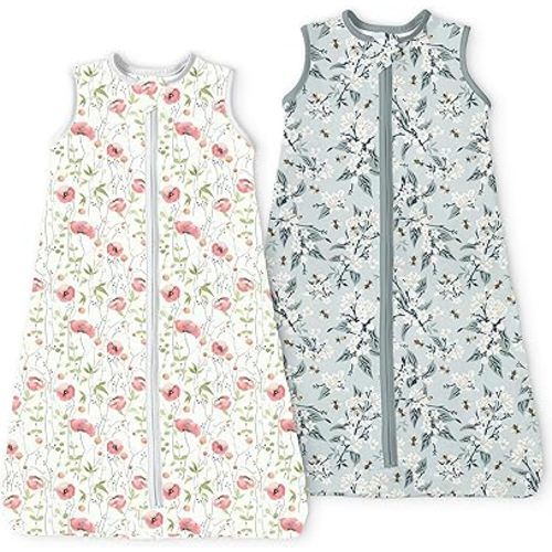 Sleep Sack 0-6-12-18-24 Months, Premium Breathable Wearable Blanket Sleeping Bag 0.5TOG 1.0TOG for Baby Girl Boy