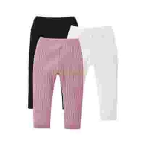 Hurxie Deals 2025 Girls Black Leggings Size 7-8, Newborn Baby Boys Girls Spring Fall Solid Color Elastic Slim Full Length Pants Leggings Pink,0-3 Months