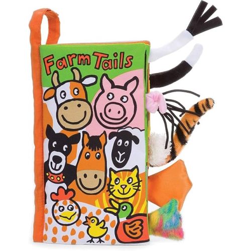 Farm Tails: A Soft Activity Baby Book by Jellycat | Children's Book | Baby Gift