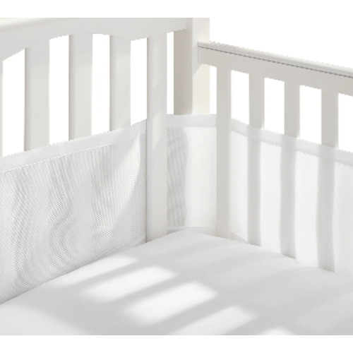 HALO Breathable Mesh Crib Liner for Full Sized Crib in White