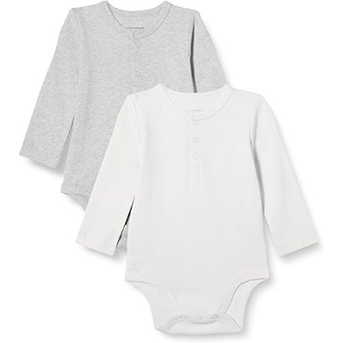 Amazon Essentials unisex-baby Long-Sleeve Henley Bodysuits