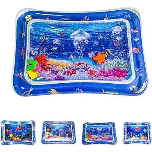 Floatyfun Aqua Play Mat, Water Tummy Time Mat, Tummy Time Water Play Mat, Support Sensory Development, Strengthen Muscles, The Perfect Play Time (X)