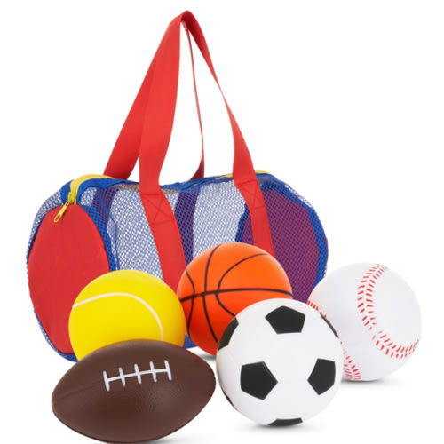 Neliblu Set of 5 Foam Balls for Kids Toddler Sports Balls for Babies and Toddlers 1-3 - Soft Throwing Toys for Indoor and Outdoor Play - Stocking Stuffers and Birthday Gift for Boys and Girls