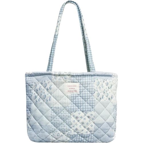 Sunwel Fashion Top Zipper Women Floral Quilted Tote Bag for Work Travel Gym Shopping Beach