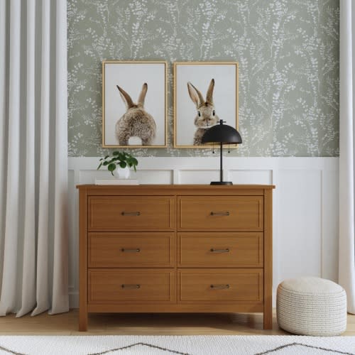 Chestnut - Charlie 6-Drawer Double Dresser
