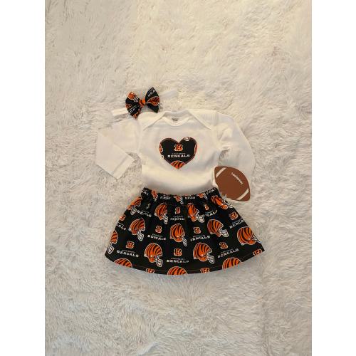 Cincinnati Bengals Baby, Cincinnati Bengals Outfit, Bengals Baby Girl, Cincinnati Bengals Baby Skirt, Bengals Onesie®