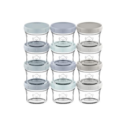 12-Pack Prep Jars Baby Food Storage Glass Containers